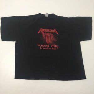 VINTAGE 2000s  KANSAS CITY METALLICA METAL MUSIC SHORT SLEEVE T-SHIRT